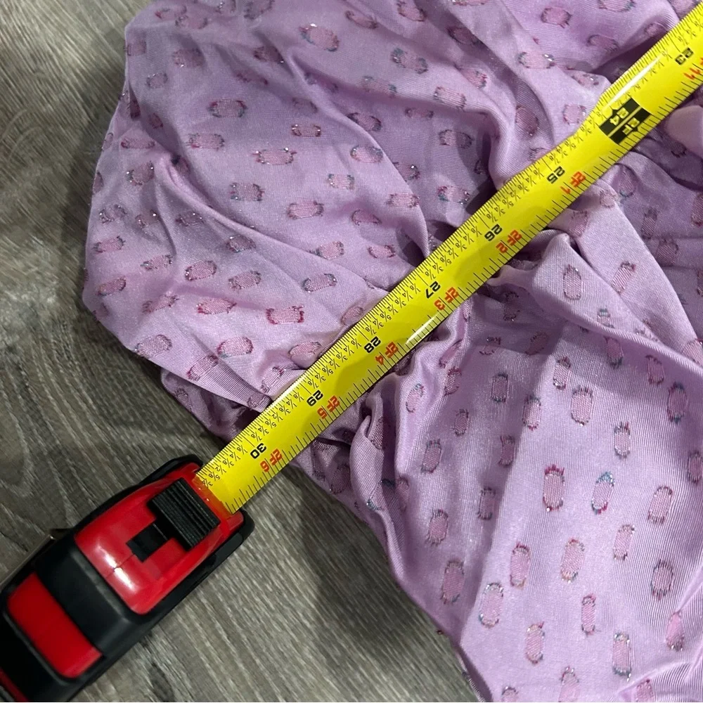 HUTCH x Anthropologie Wren Mini Dress Lilac Ruched Off the Shoulder Dress - Picture 12 of 12